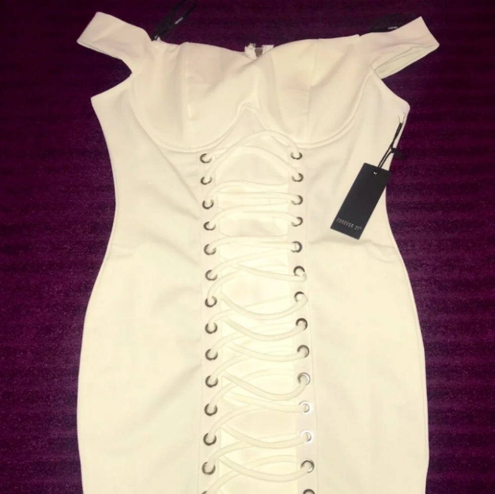 FORVER21 Ivory Corset dress